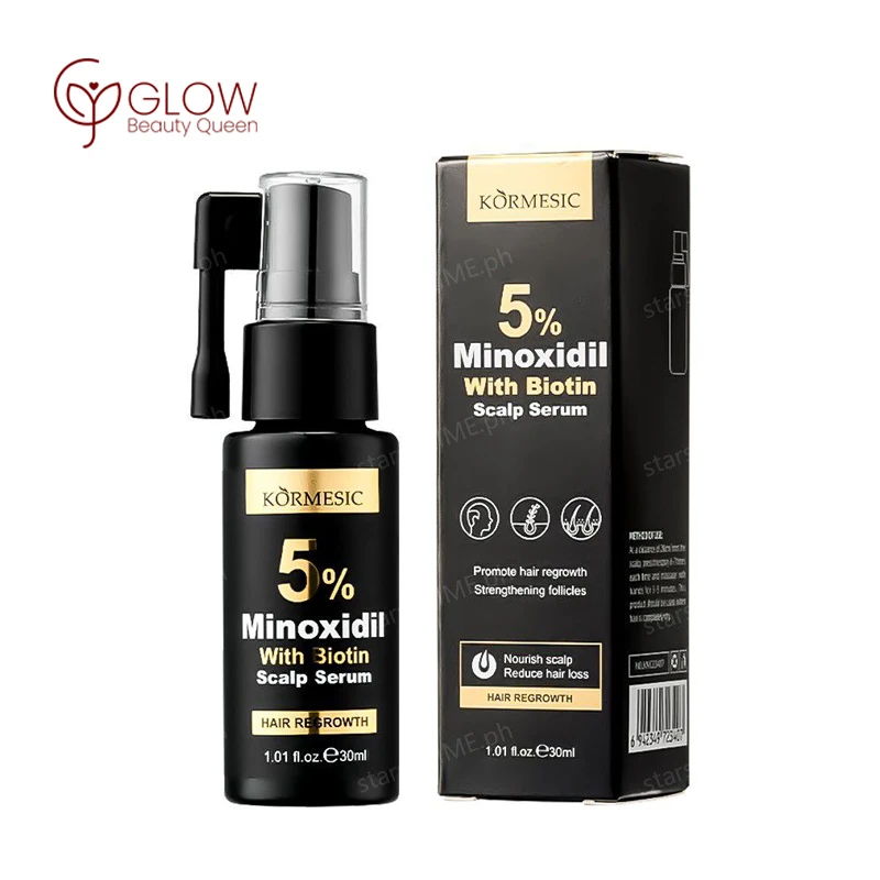 KORMESIC 5% Minoxidil With Biotin Scalp Serum (30ml) - নতুন চুল গজানোর ও চুল পড়া বন্ধের কার্যকরী সিরাম